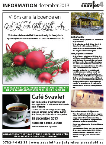 Inget informationsblad i brevlådan